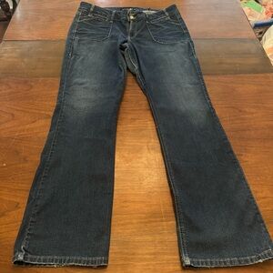 Torrid Source of Wisdom Jeans size 22 Darkwash Bootcut MISSING REAR BUTTONS